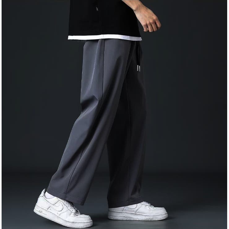 サラサラ 薄手 ワイドストレートパンツ | RAiseNsE  | 詳細画像12 