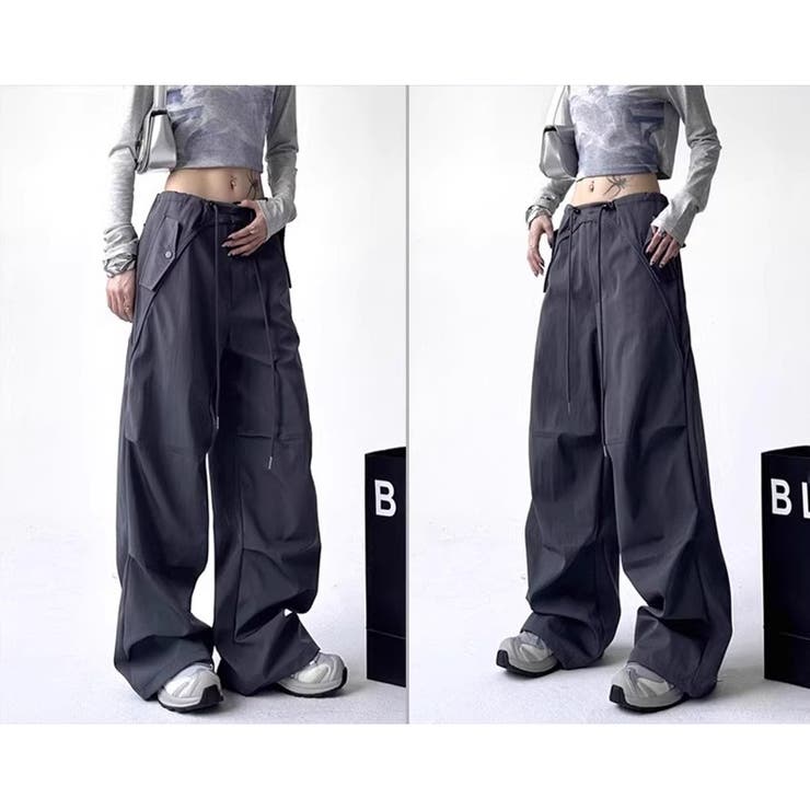 ユニセックス カーゴパンツ ゆったり | RAiseNsE  | 詳細画像4 