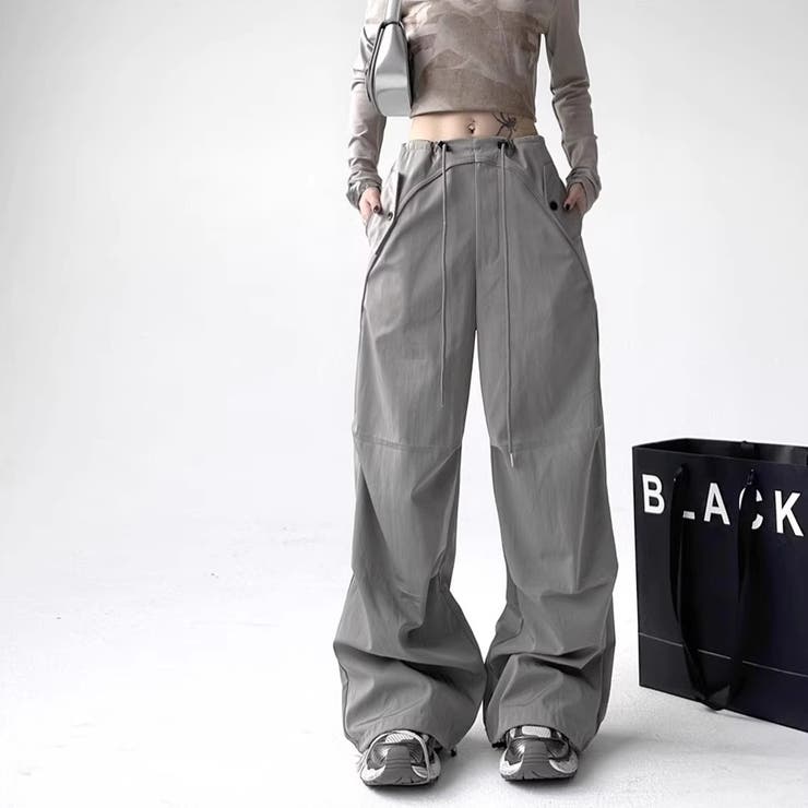 ライトグレー | ユニセックス カーゴパンツ ゆったり | RAiseNsE 