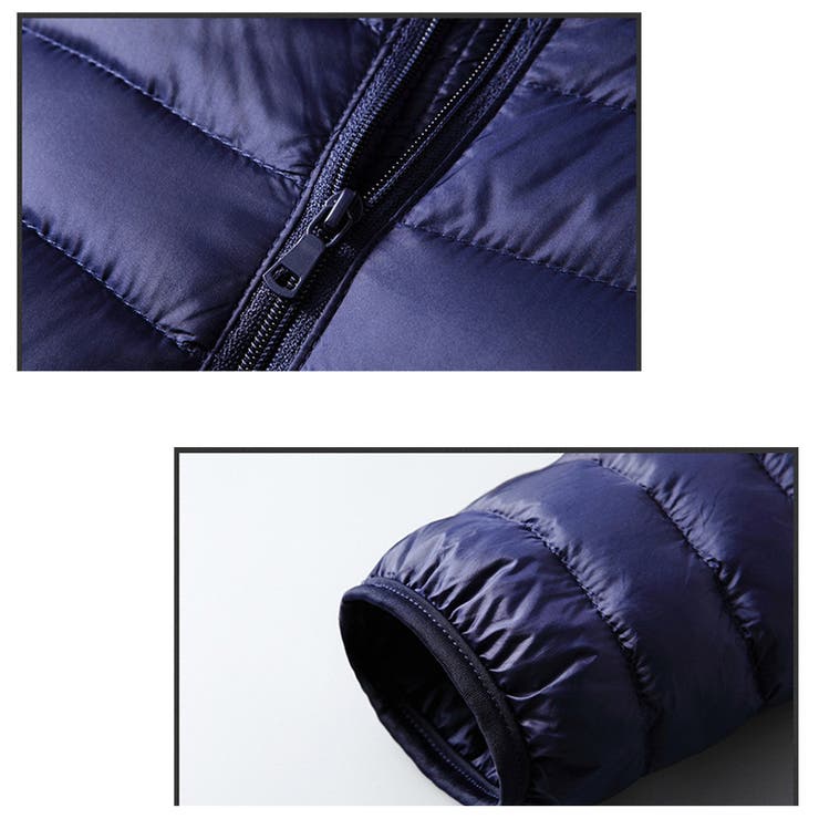 フード付き ライトダウンジャケット メンズ[品番：RSCM0008547