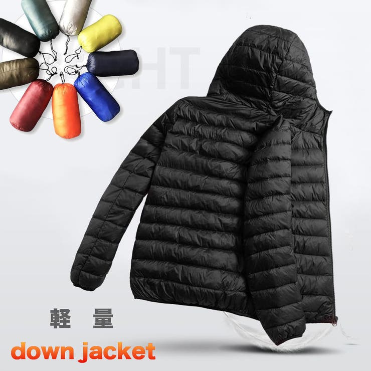 フード付き ライトダウンジャケット メンズ | RAiseNsE  | 詳細画像1 