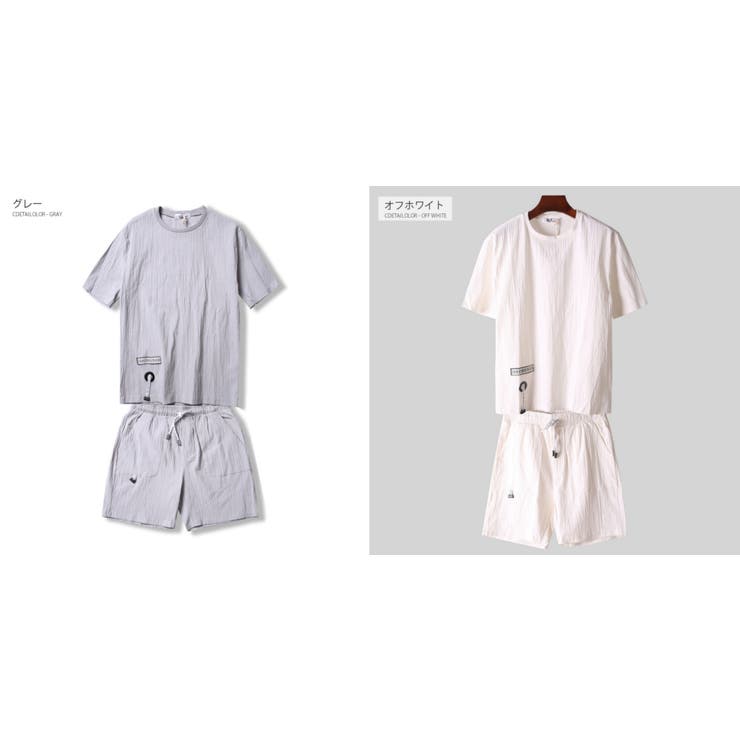 シアサッカーセットアップ 半袖 短パン | RAiseNsE  | 詳細画像2 