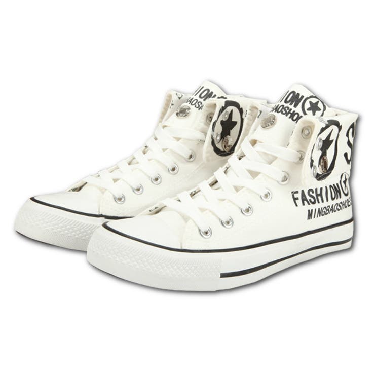 2Way レタードプリント ハイカットスニーカー | RAiseNsE  | 詳細画像4 