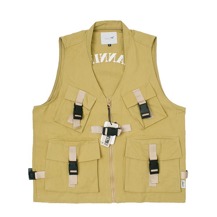 ベージュ | 多機能 ベスト メンズ | RAiseNsE 