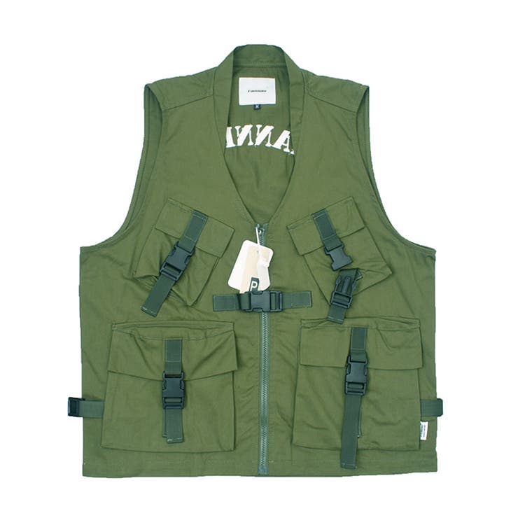 カーキ | 多機能 ベスト メンズ | RAiseNsE 