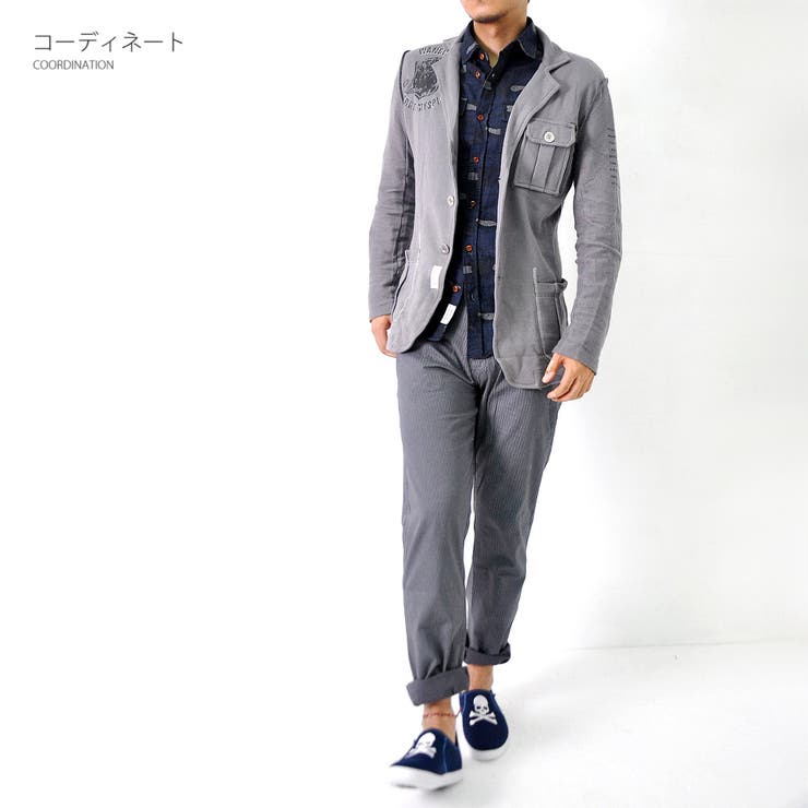 プリントスウェットジャケット メンズ アウター ブレザー[7色]#T351c1 | RAiseNsE  | 詳細画像5 