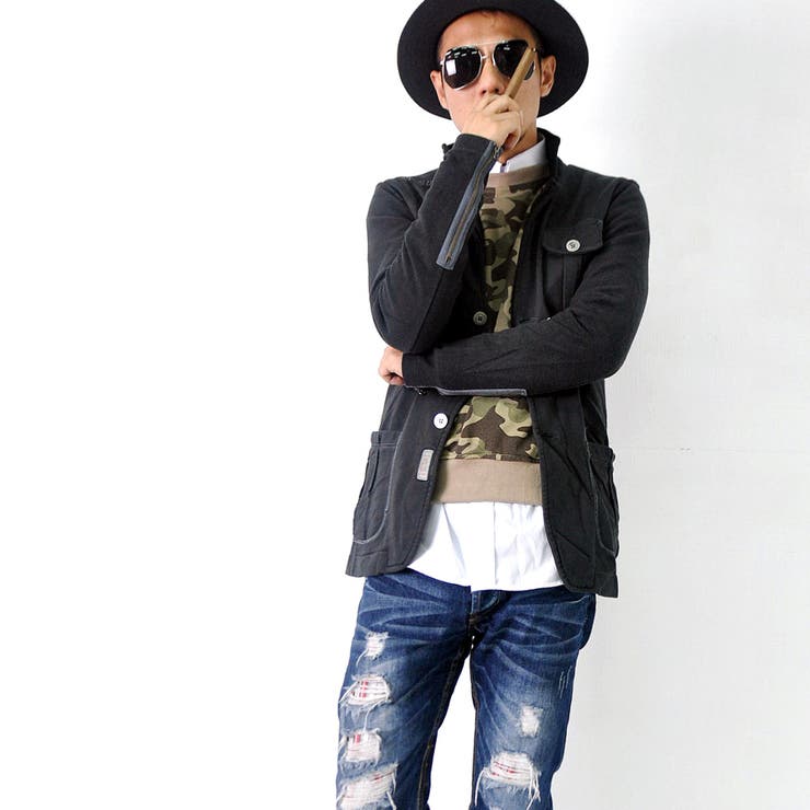 プリントスウェットジャケット メンズ アウター ブレザー[7色]#T351c1 | RAiseNsE  | 詳細画像11 