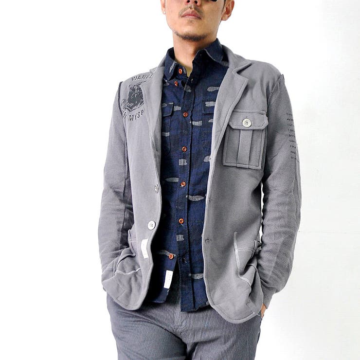 プリントスウェットジャケット メンズ アウター ブレザー[7色]#T351c1 | RAiseNsE  | 詳細画像12 