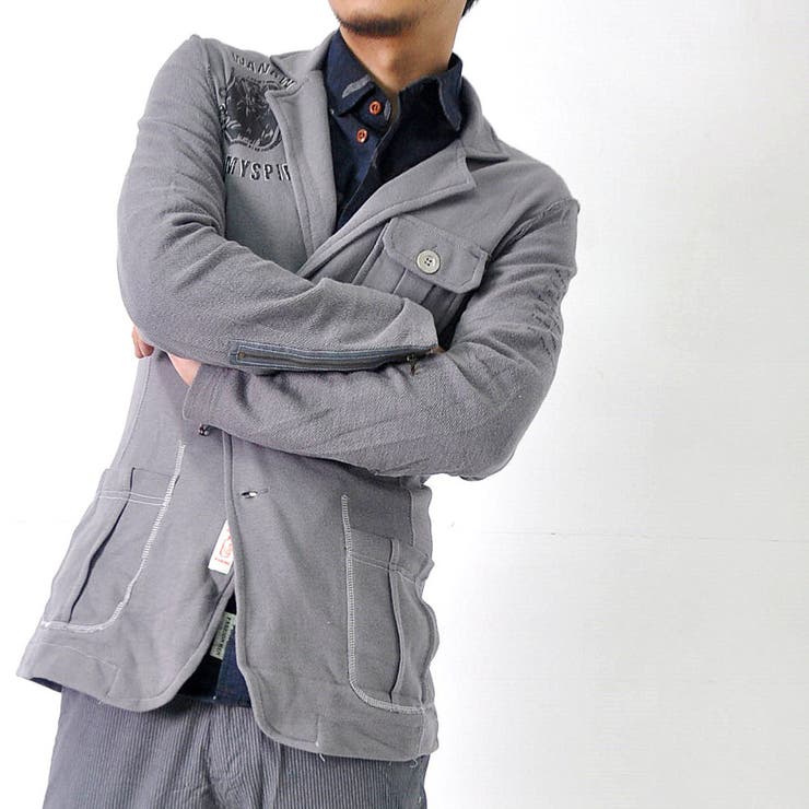 プリントスウェットジャケット メンズ アウター ブレザー[7色]#T351c1 | RAiseNsE  | 詳細画像13 