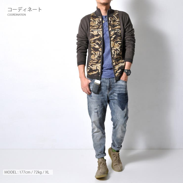 迷彩柄ニット メンズ トップス | RAiseNsE  | 詳細画像3 