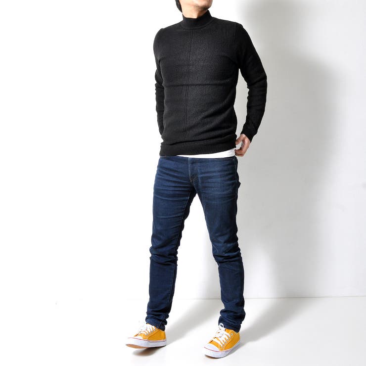 モックネック ニット ストレッチ | RAiseNsE  | 詳細画像4 