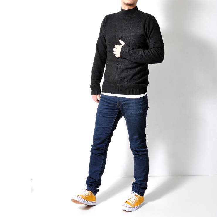 モックネック ニット ストレッチ | RAiseNsE  | 詳細画像7 