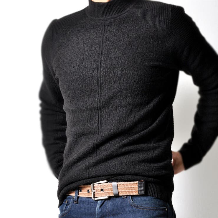 モックネック ニット ストレッチ | RAiseNsE  | 詳細画像8 