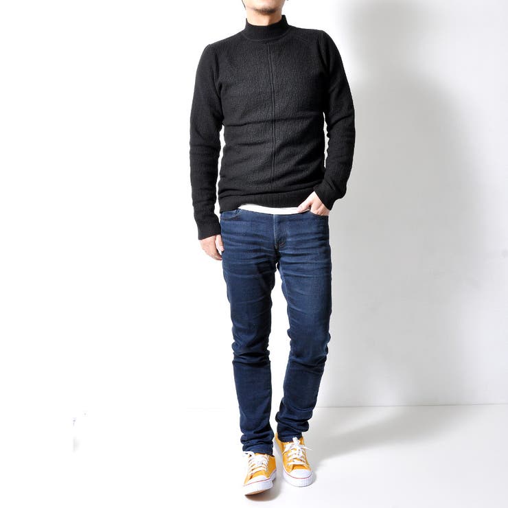 モックネック ニット ストレッチ | RAiseNsE  | 詳細画像11 