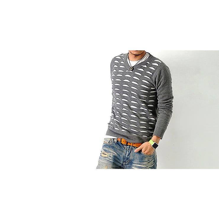 カットライン Vネック ニット | RAiseNsE  | 詳細画像5 