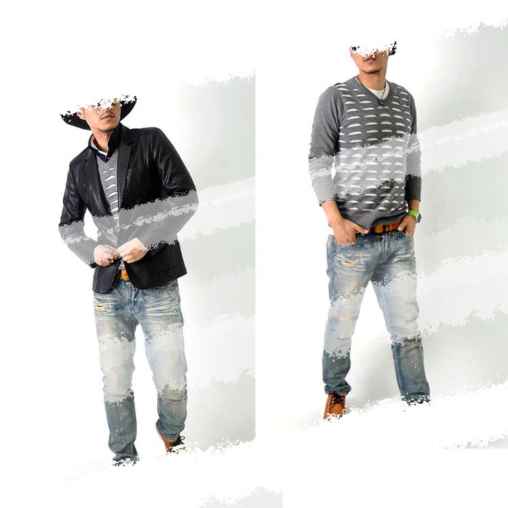 カットライン Vネック ニット | RAiseNsE  | 詳細画像7 