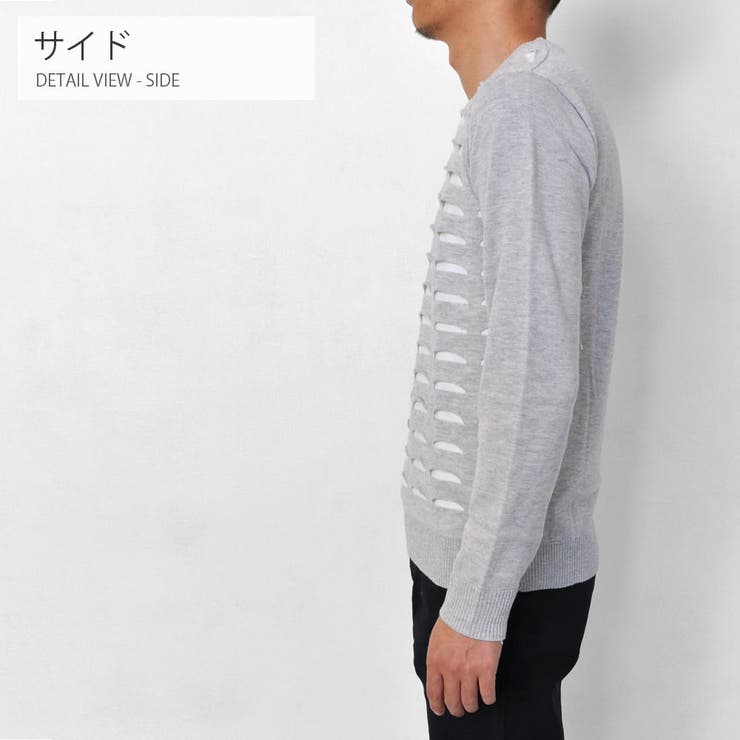 カットライン Vネック ニット | RAiseNsE  | 詳細画像22 