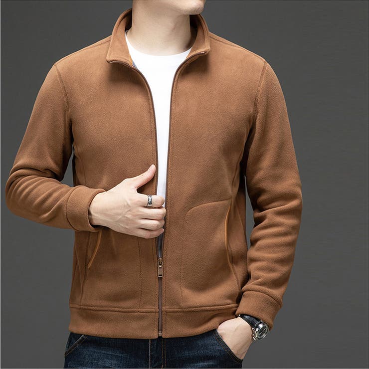 B-ブラウン | 両面フリース 極暖 トップス | RAiseNsE 