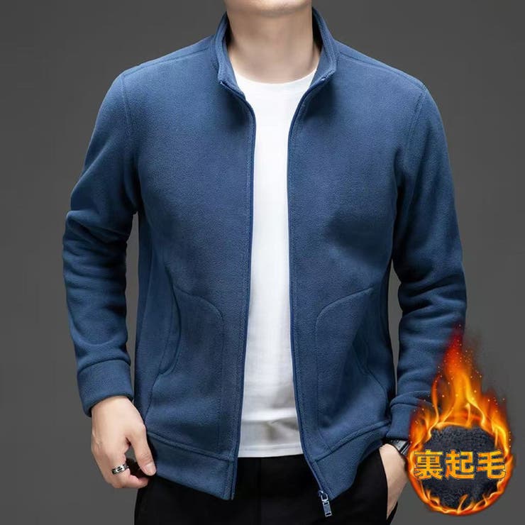 B-ネイビー | 両面フリース 極暖 トップス | RAiseNsE 