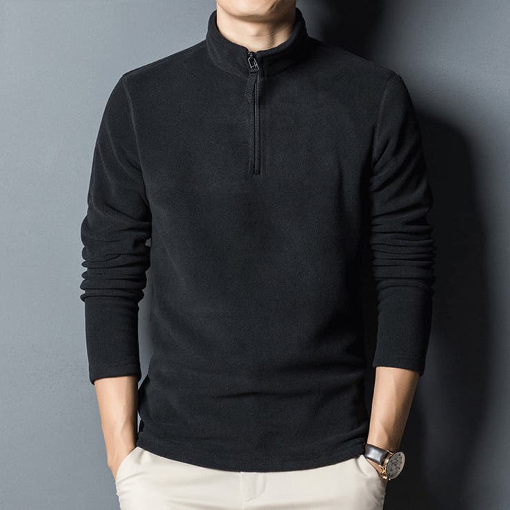 A-ブラック | 両面フリース 極暖 トップス | RAiseNsE 