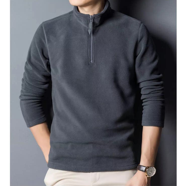 A-グレー | 両面フリース 極暖 トップス | RAiseNsE 