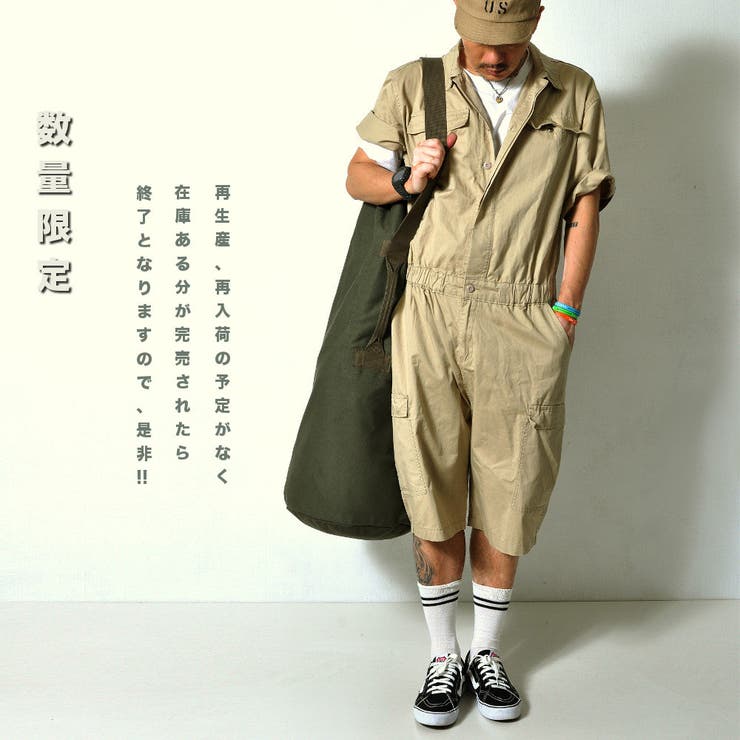 数量限定 半袖つなぎ メンズ | RAiseNsE  | 詳細画像5 