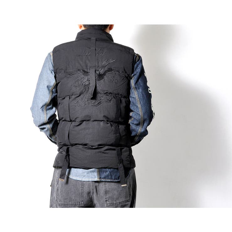 刺繍 中綿ベスト 和テイスト | RAiseNsE  | 詳細画像5 