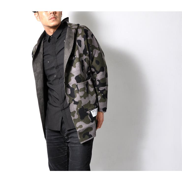 人気 完売】COSカモフラージュ柄 ロングカーディガン トップス