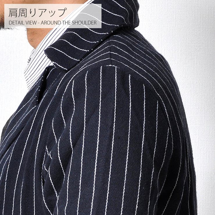 ストライプ チェスターコート メンズ トップス アウター 春 春服