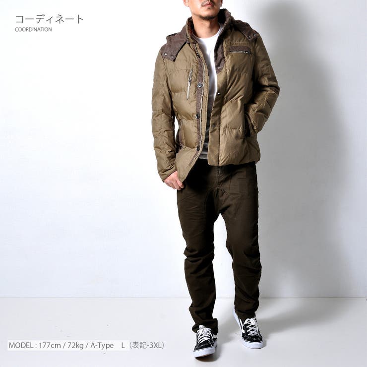 軽量中綿 フード付きジャケット メンズ | RAiseNsE  | 詳細画像3 