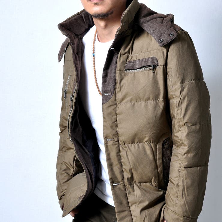 軽量中綿 フード付きジャケット メンズ | RAiseNsE  | 詳細画像4 