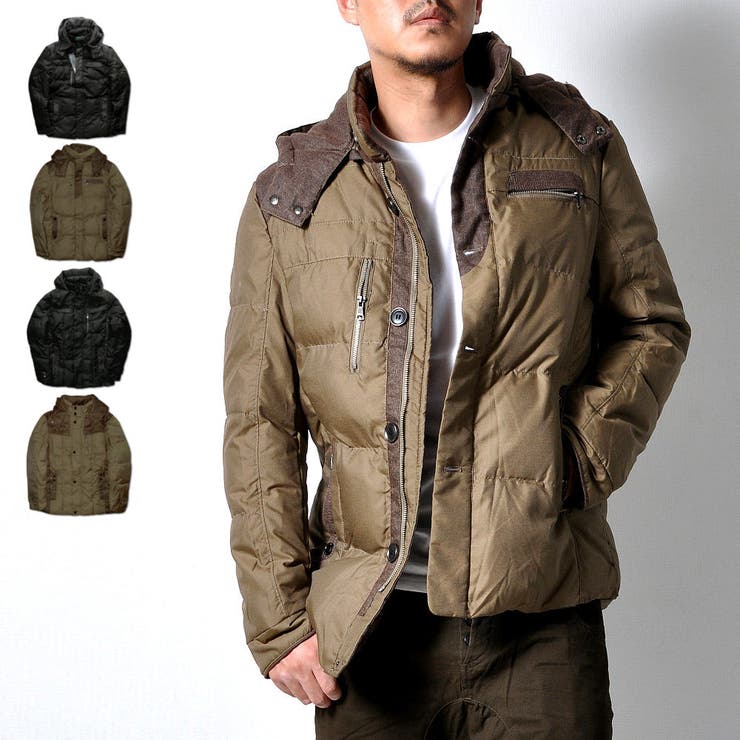 軽量中綿 フード付きジャケット メンズ | RAiseNsE  | 詳細画像1 