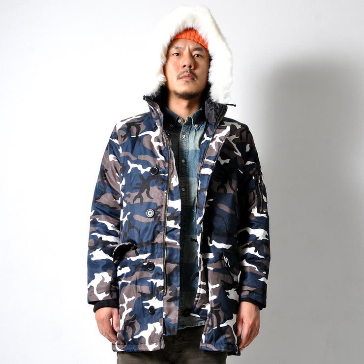 迷彩ミリタリーハーフコート メンズ アウター | RAiseNsE  | 詳細画像8 