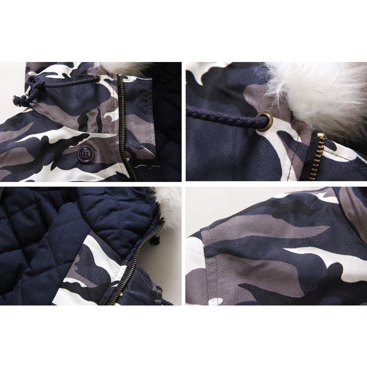 迷彩ミリタリーハーフコート メンズ アウター | RAiseNsE  | 詳細画像22 