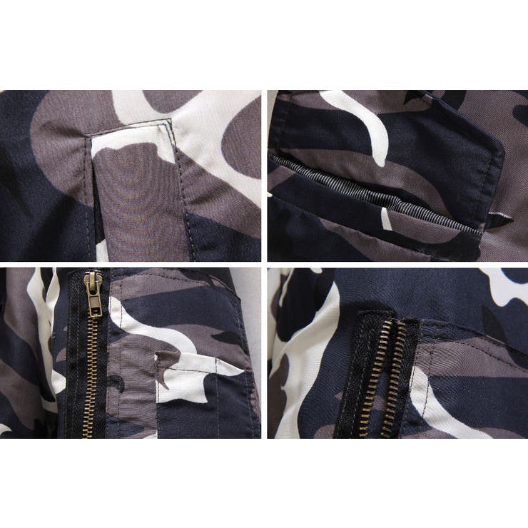 迷彩ミリタリーハーフコート メンズ アウター | RAiseNsE  | 詳細画像24 