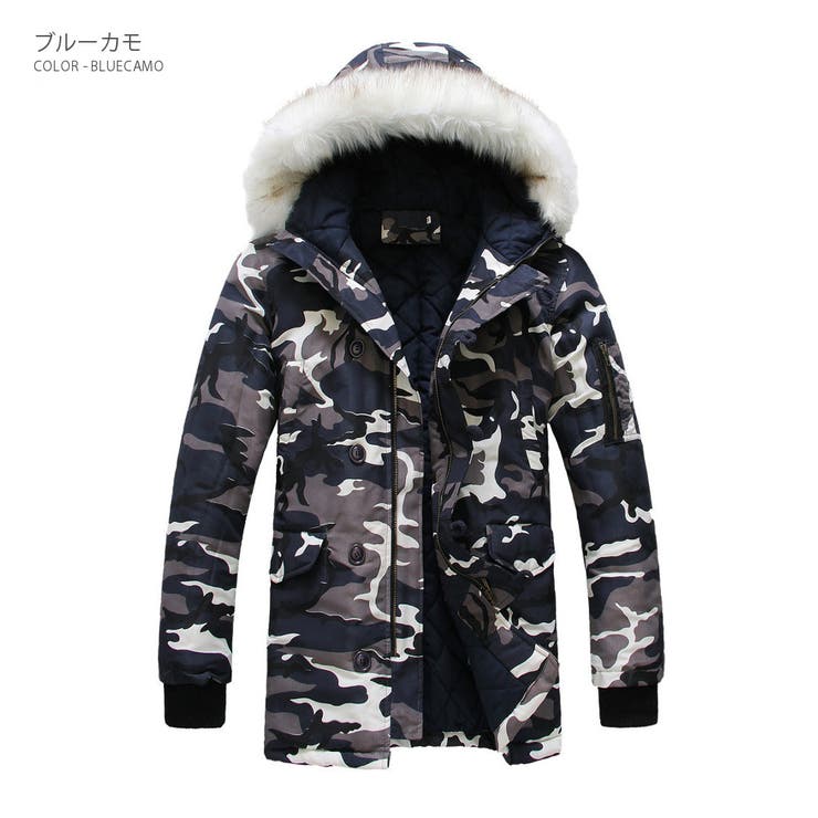 迷彩ミリタリーハーフコート メンズ アウター | RAiseNsE  | 詳細画像18 