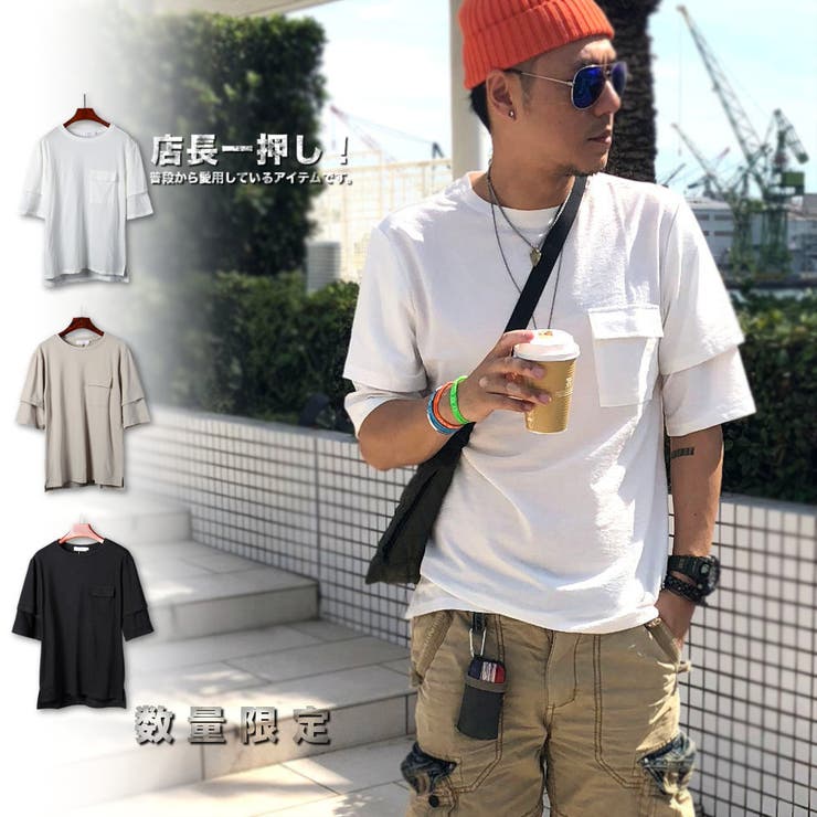 半袖 Tシャツ フェイクレイヤード | RAiseNsE  | 詳細画像1 