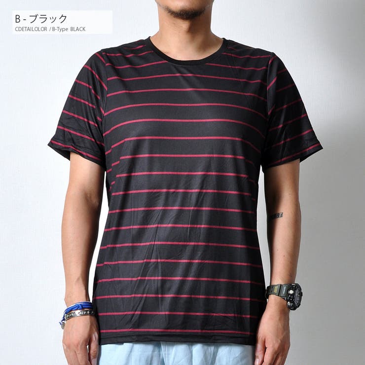 B-ブラック | 吸汗速乾 半袖 Tシャツ | RAiseNsE 
