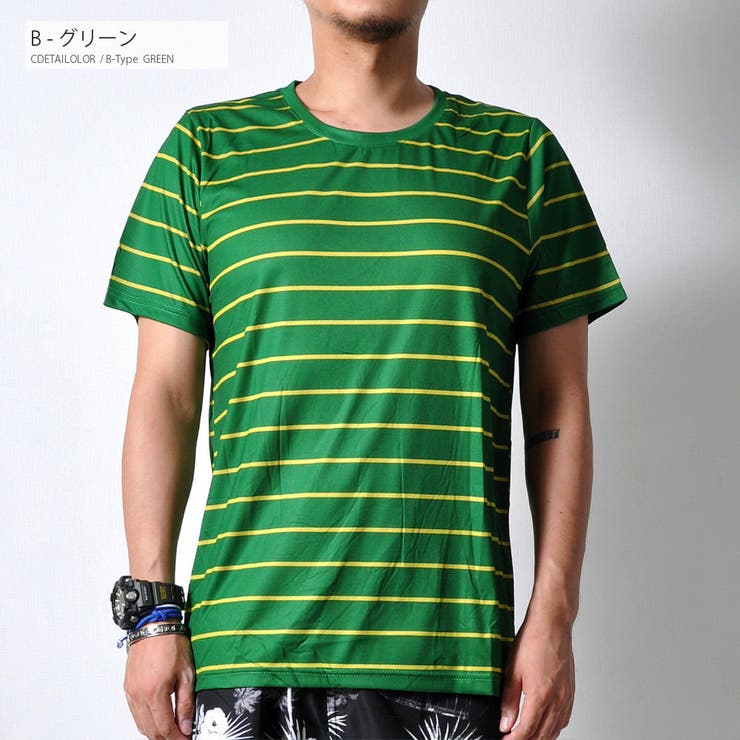 B-グリーン | 吸汗速乾 半袖 Tシャツ | RAiseNsE 