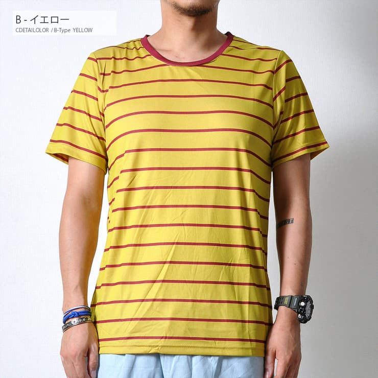 B-イエロー | 吸汗速乾 半袖 Tシャツ | RAiseNsE 