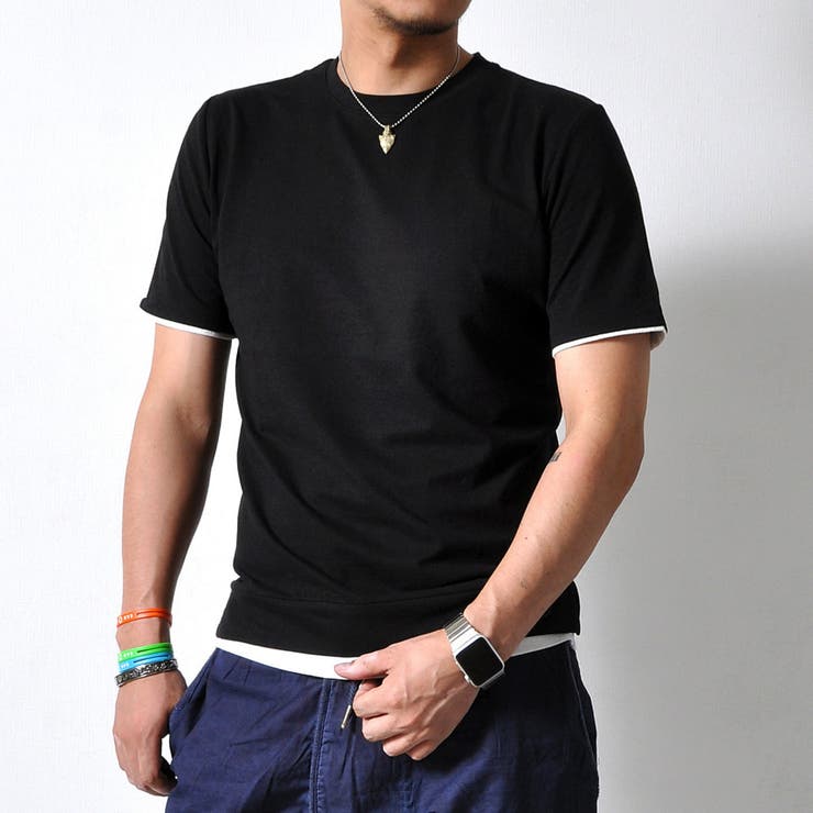 フェイクレイヤード Tシャツ 半袖 | RAiseNsE  | 詳細画像6 