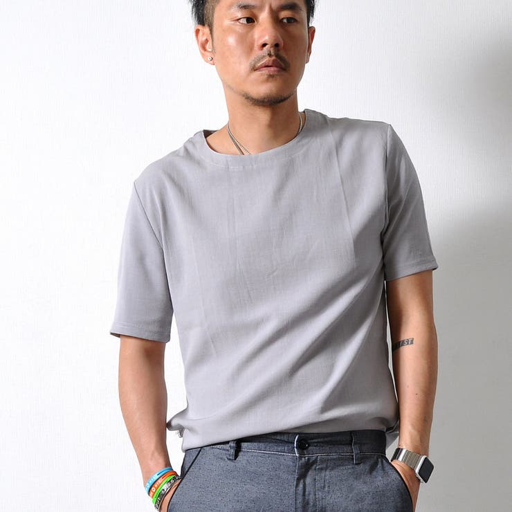シンプル ストレッチTシャツ プルオーバー | RAiseNsE  | 詳細画像7 