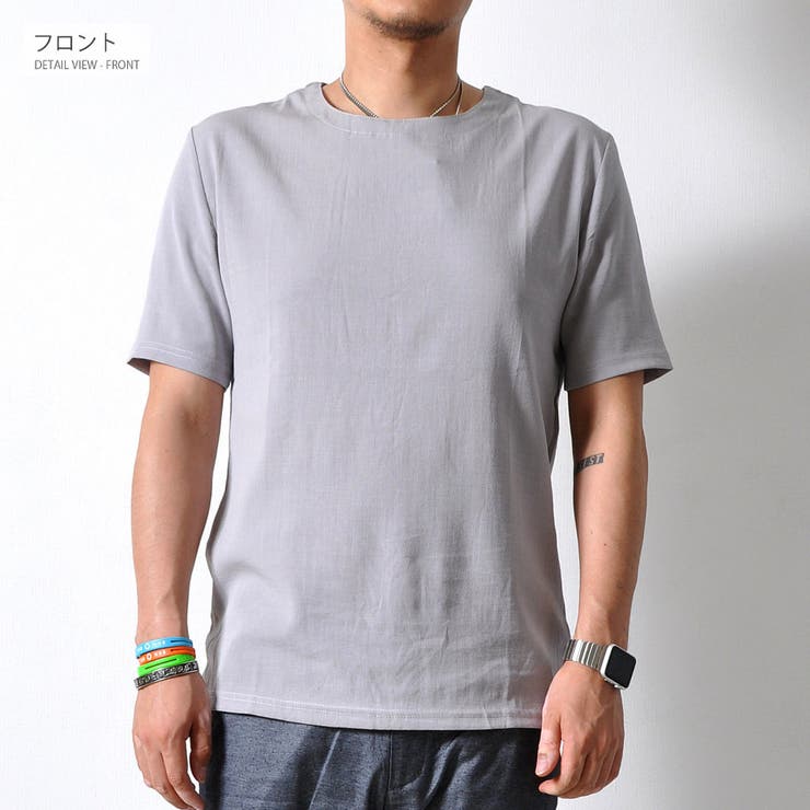 シンプル ストレッチTシャツ プルオーバー | RAiseNsE  | 詳細画像17 