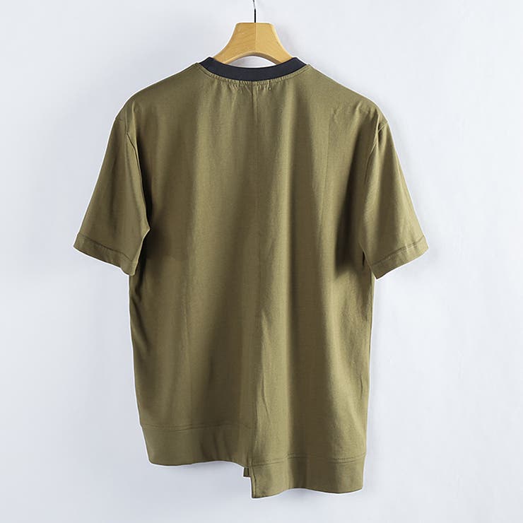 アシメントリー リンガーTシャツ メンズ | RAiseNsE  | 詳細画像16 