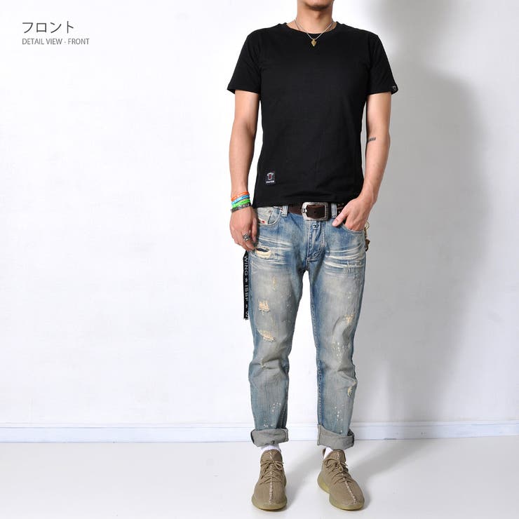 サイドジップデザイン テールカット 半袖Tシャツ | RAiseNsE  | 詳細画像13 