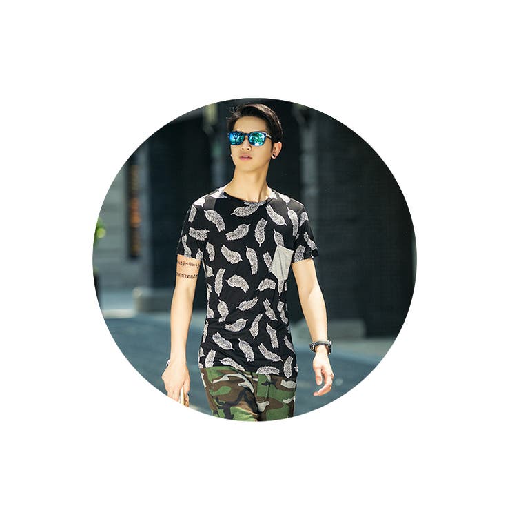 半袖Tシャツ ポケＴ フェザーデザイン | RAiseNsE  | 詳細画像14 