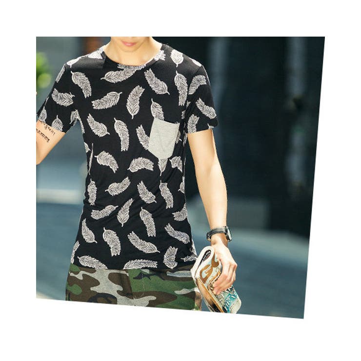 半袖Tシャツ ポケＴ フェザーデザイン | RAiseNsE  | 詳細画像15 