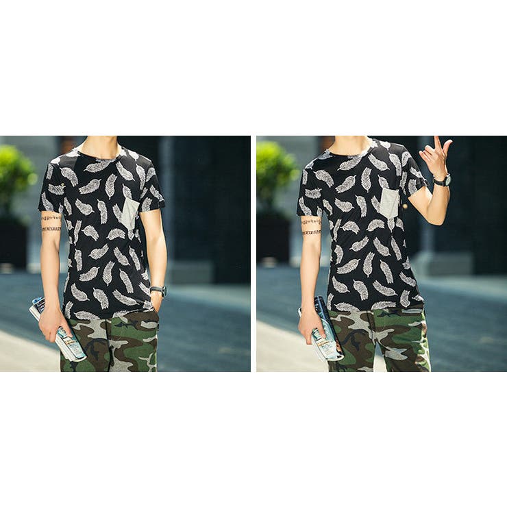 半袖Tシャツ ポケＴ フェザーデザイン | RAiseNsE  | 詳細画像18 