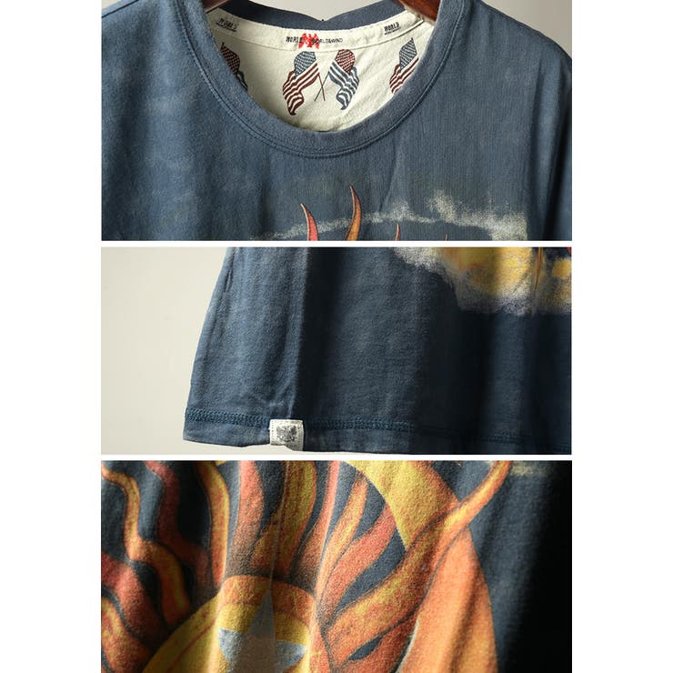 ヴィンテージテイスト プリント 半袖Tシャツ | RAiseNsE  | 詳細画像6