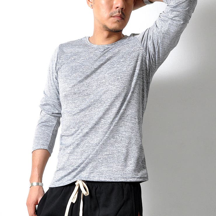 クルーネック：グレー | シンプル 長袖 Tシャツ | RAiseNsE 